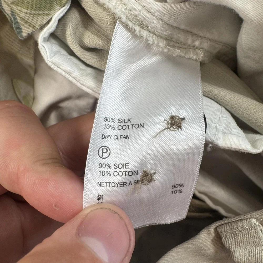 Tommy Bahama Pants Mens 33x30 Beige Silk Blend Chino‎ Flat Front Straight Casual
